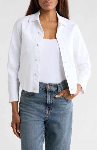 L'AGENCE Janelle Slim Fit Raw Hem Jacket