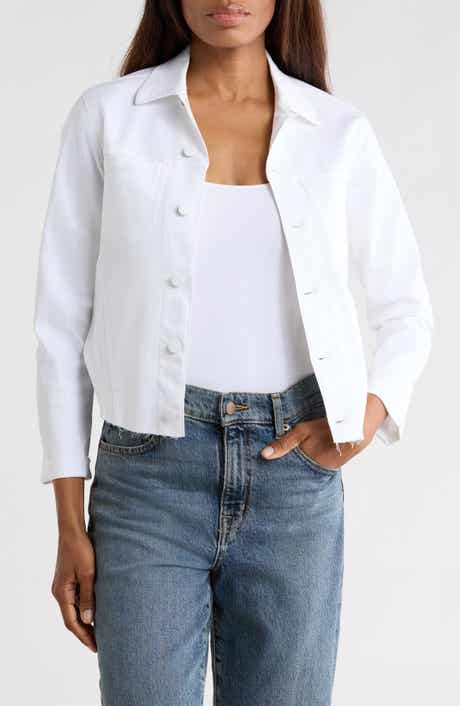 L'AGENCE Janelle Slim Fit Raw Hem Jacket