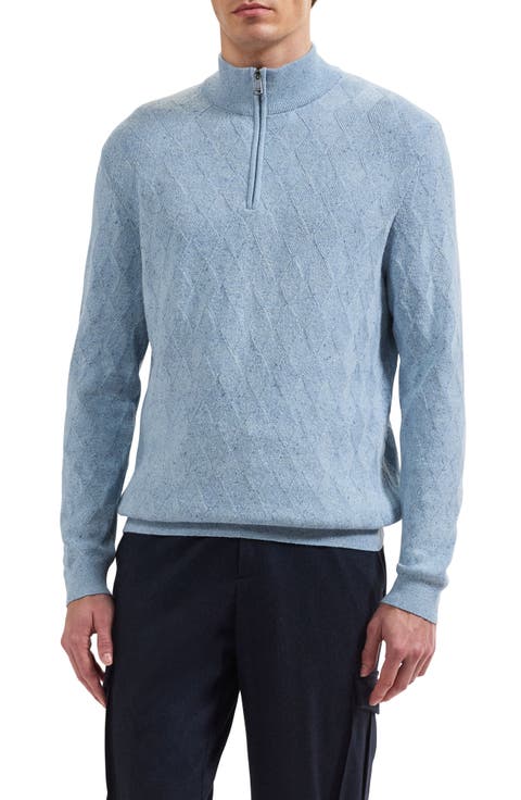 Wool & Cashmere Blend Quarter Zip Sweater