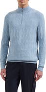 Bugatchi Wool & Cashmere Blend Quarter Zip Sweater