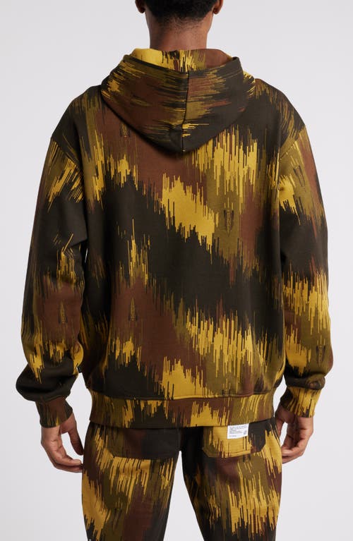 Icecream Drip Camo Pullover Hoodie In Brown