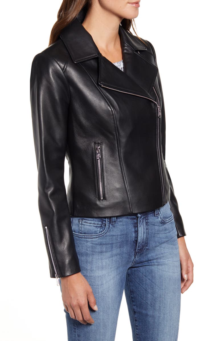 Sam Edelman Leather Moto Jacket, Alternate, color,