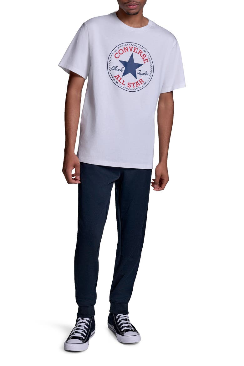 Chuck Taylor All Star Logo T-Shirt, Alternate, color, WHITE 10A