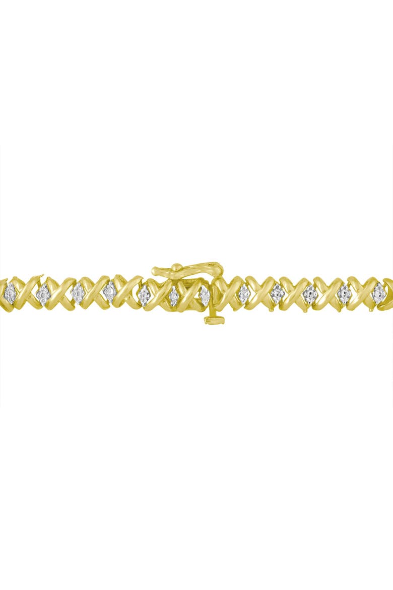 10K Yellow Gold 4 cttw Brilliant Diamond Graduating Riviera Statement Necklace, Alternate, color, Yellow