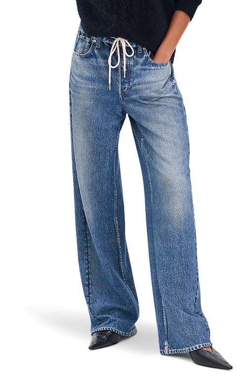 Rag & Bone Miramar Pull-on Wide Leg Cotton Terry Sweatpant Jeans In Gold