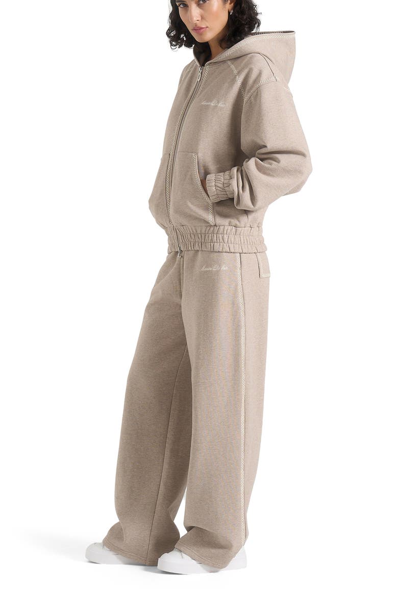 Morgan Unisex Whipstitch Wide Leg Jogger, Alternate, color, Taupe