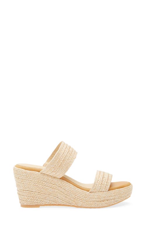 Chocolat Blu Platform Wedge Sandal In Natural Raffia