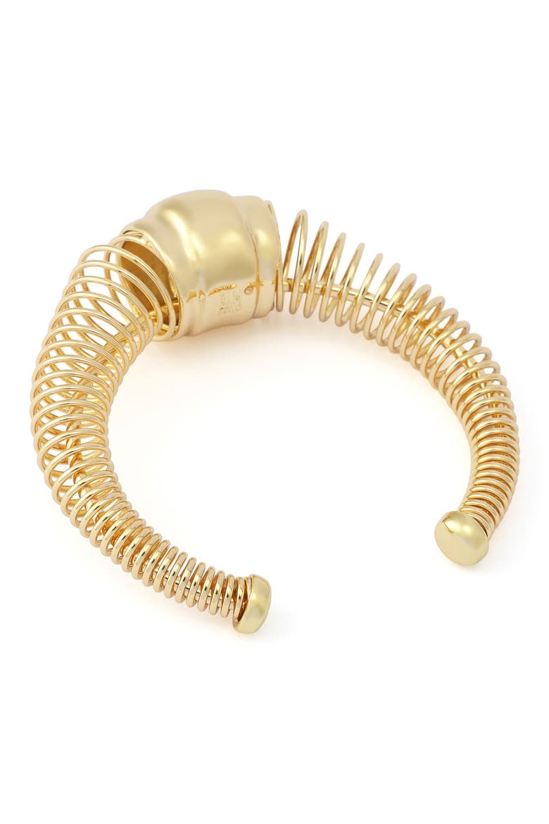 Coiled Cuff Bracelet, Alternate, color, GOLD