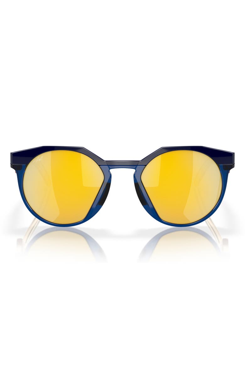 Oakley HSTN 52mm Prizm<sup>™</sup> Gradient Polarized Round Sunglasses, Main, color, Navy