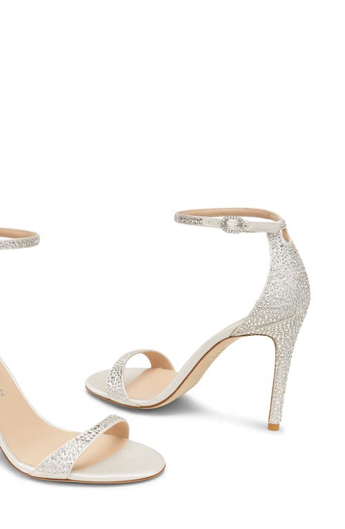 Shop Stuart Weitzman Nudist Shine 100 Sandal In Clear/cream