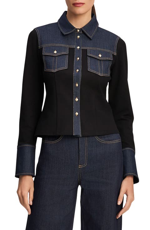 Ponte Indigo Long Sleeve Shirt