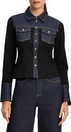 Cinq à Sept Ponte Indigo Long Sleeve Shirt