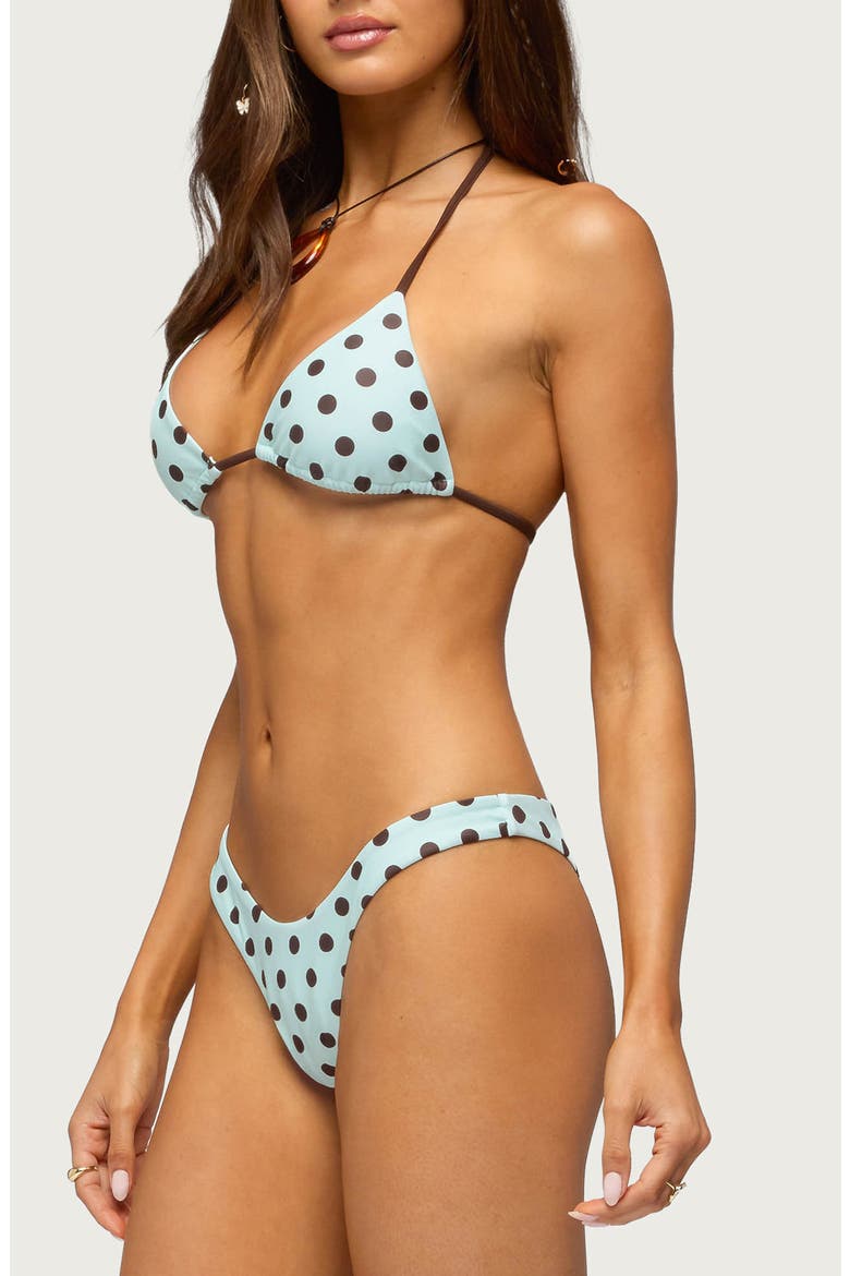 Melanie Polka Dot Bikini Bottoms, Alternate, color, MINT