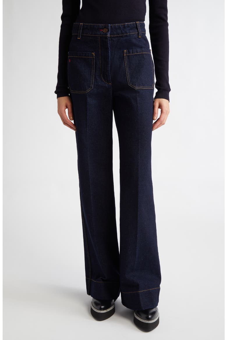 Alina Wide Leg Jeans, Main, color, DARK INDIGO RINSE