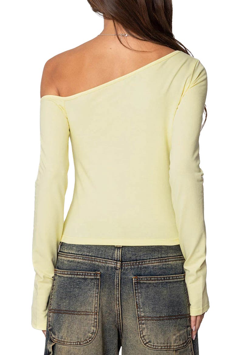 Swam One-Shoulder Top, Alternate, color, YELLOW