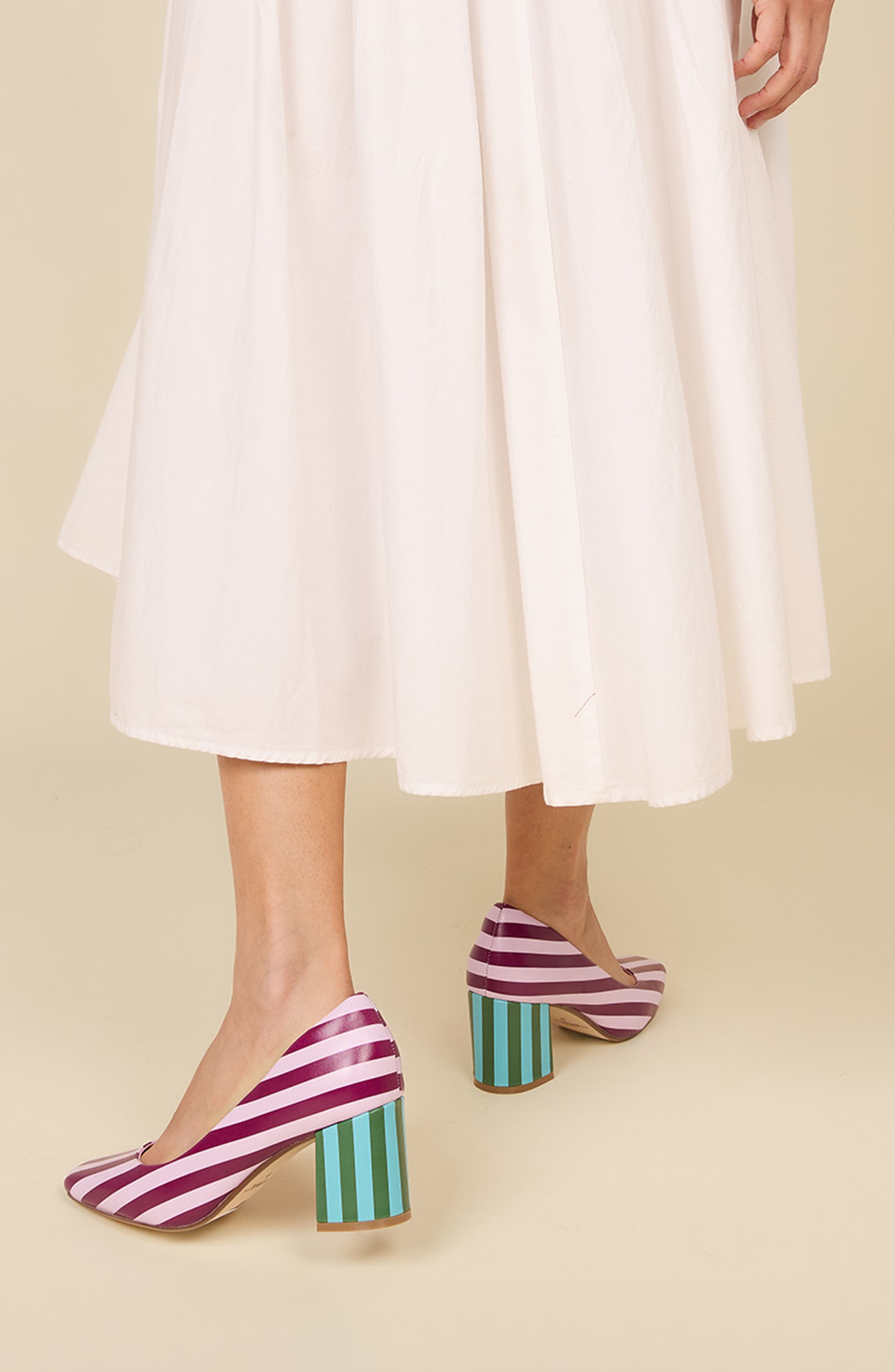 Estee Multicolor Square Toe Pump, Alternate, color, Violet