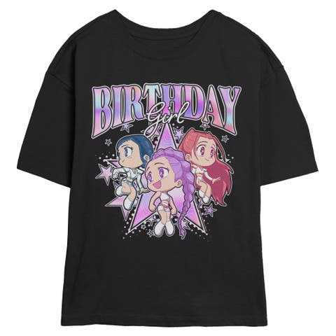 Junior's Kpop Demon Hunters Huntrix Birthday Girl  Graphic T-Shirt