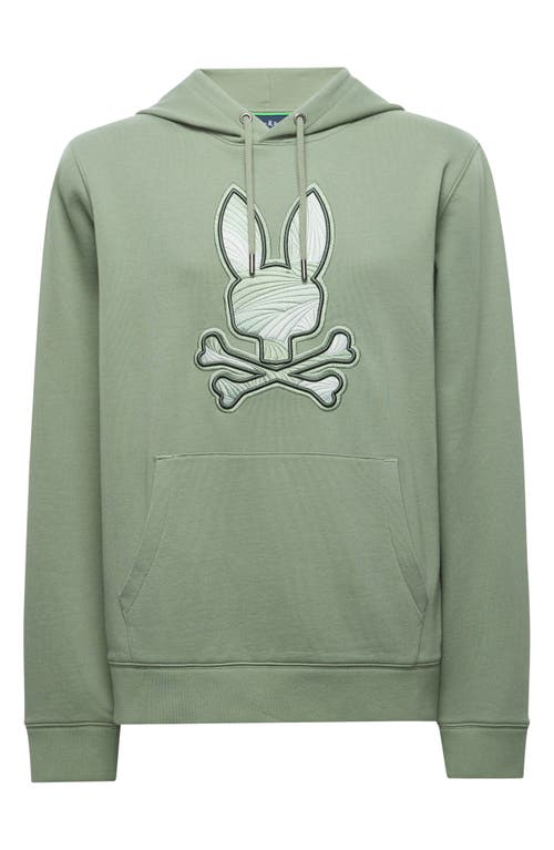 Psycho Bunny Baxter Appliqué Hoodie In Sea Spray