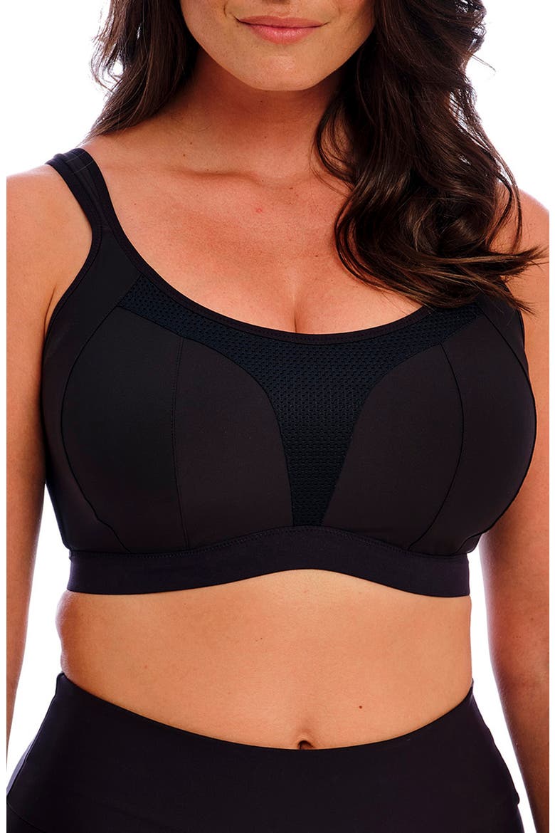 Elevate Underwire Sports Bra, Main, color, BLACK