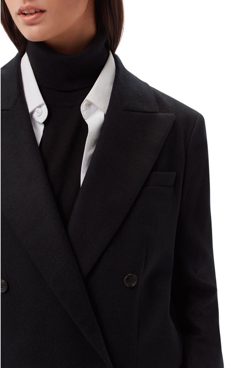 GOBI Mongolian Cashmere Double-Breasted Cashmere Blazer, Alternate, color, Black
