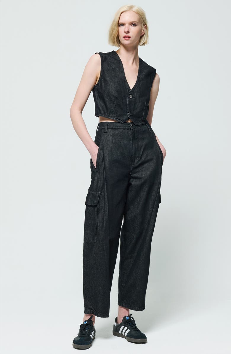 ÉTICA Lewis High Waist Pleated Ankle Cargo Jeans, Alternate, color, 