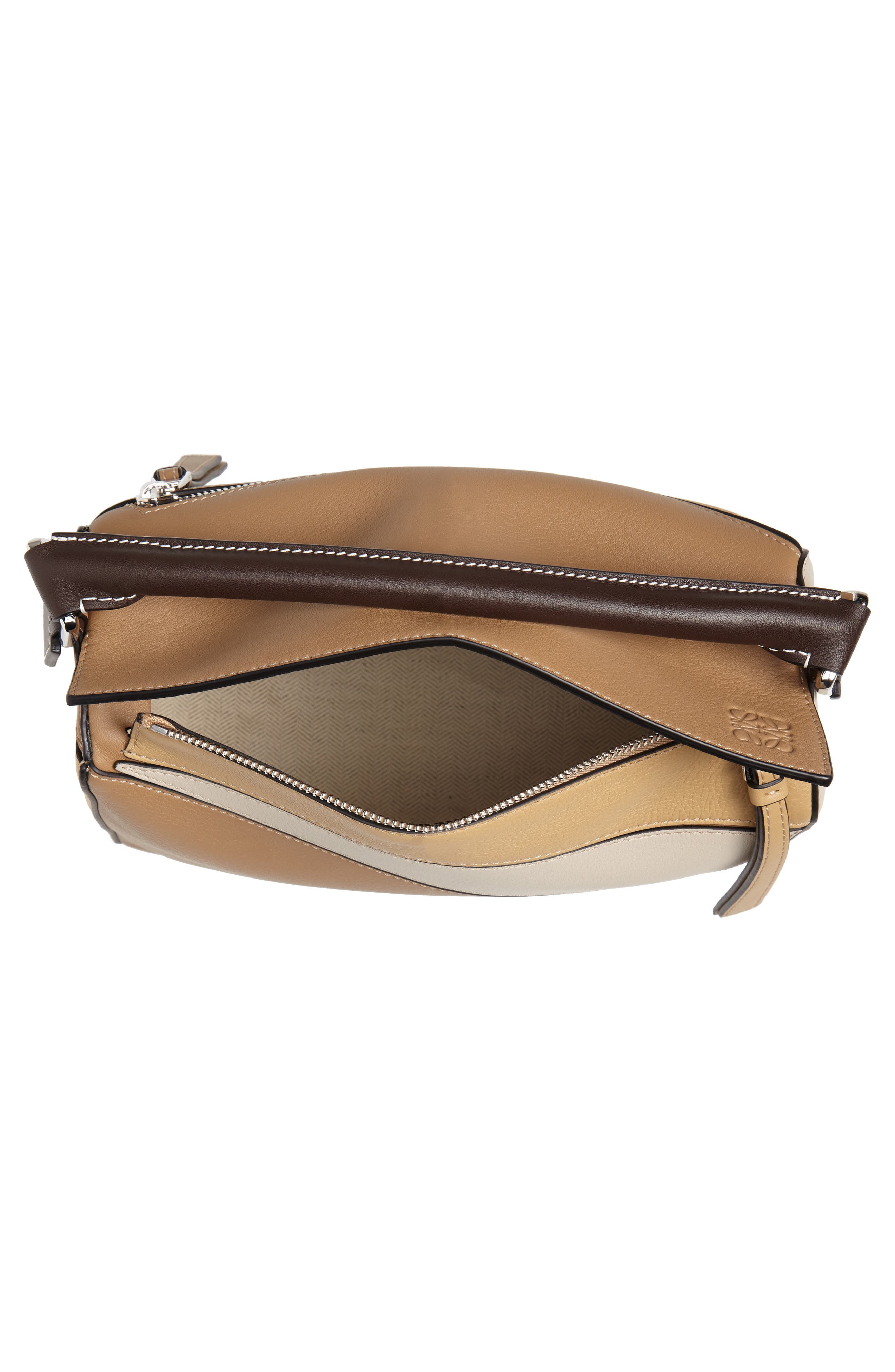 Loewe Puzzle Small Calfskin Leather Bag, Alternate, color, 