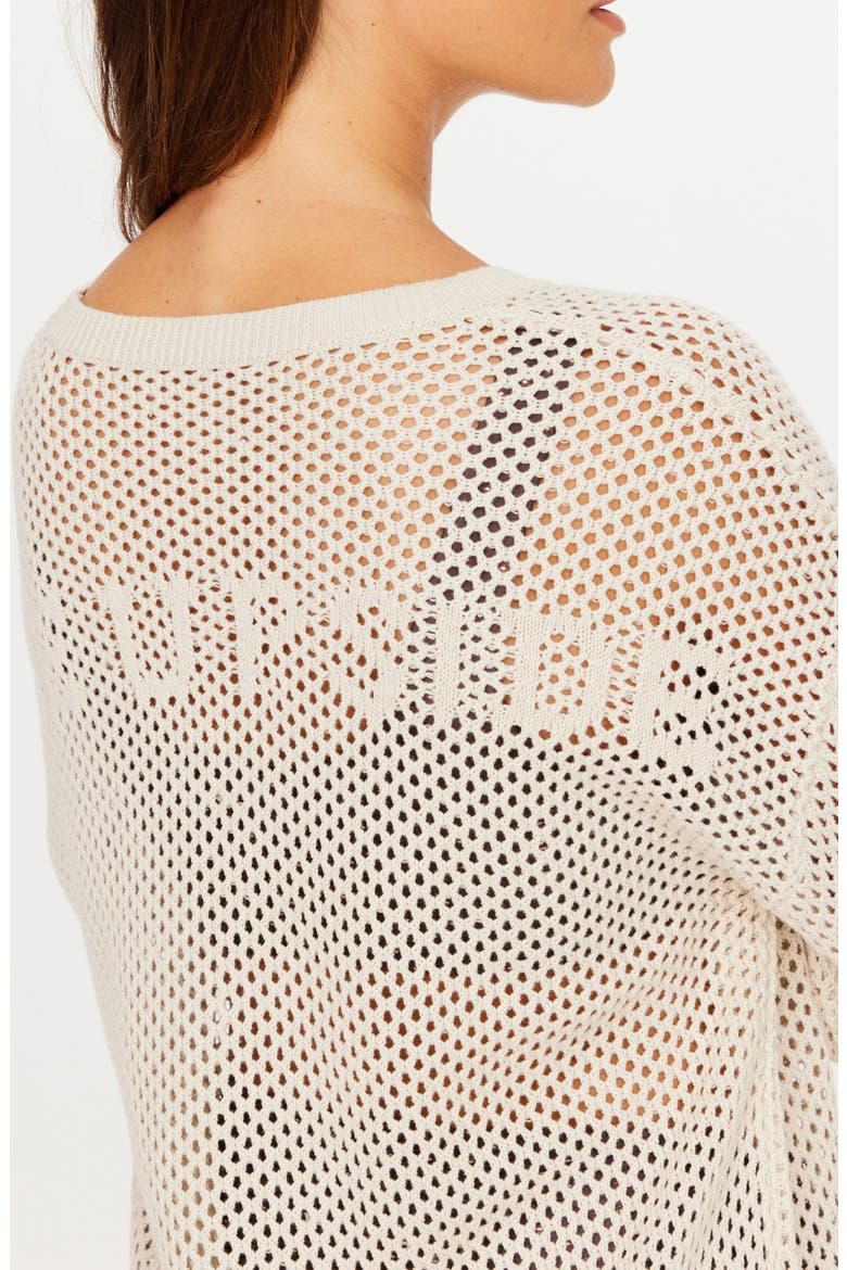 Sebastian Open Stitch Sweater, Alternate, color, NATURAL
