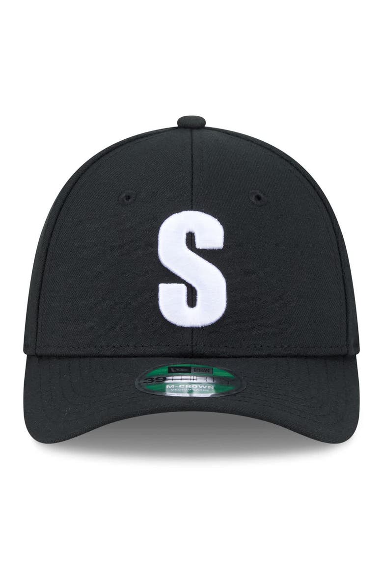 Men's New Era Black Seattle Mariners Authentic Collection Player Replica 39THIRTY M-Crown Flex Hat, Alternate, color, Black