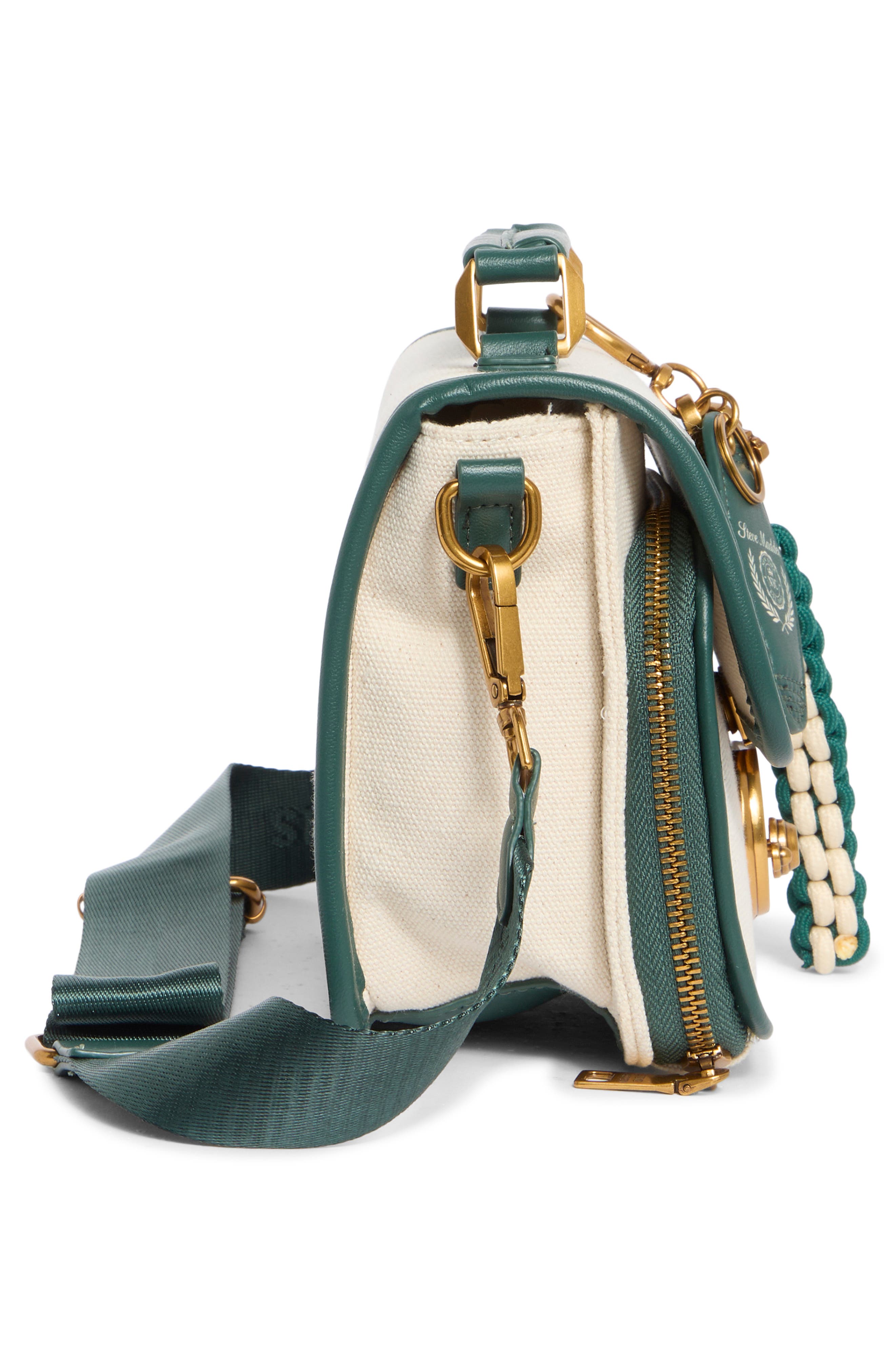 Steve Madden Brinley Canvas Crossbody Bag, Alternate, color, Canvas/ Military Green/ Navy