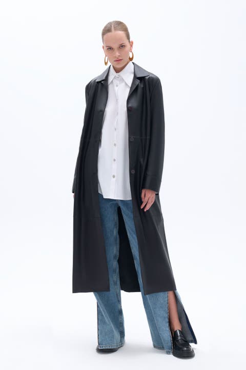 Nic Zoe Dress Zara | Dresses | Zara Faux Leather Dress Long Leather Coats  For Women