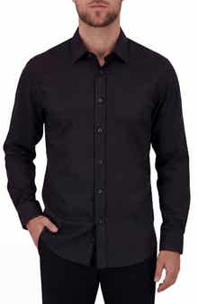 Report Collection Regular Fit Box Print 4-Way Stretch Button-Up Shirt
