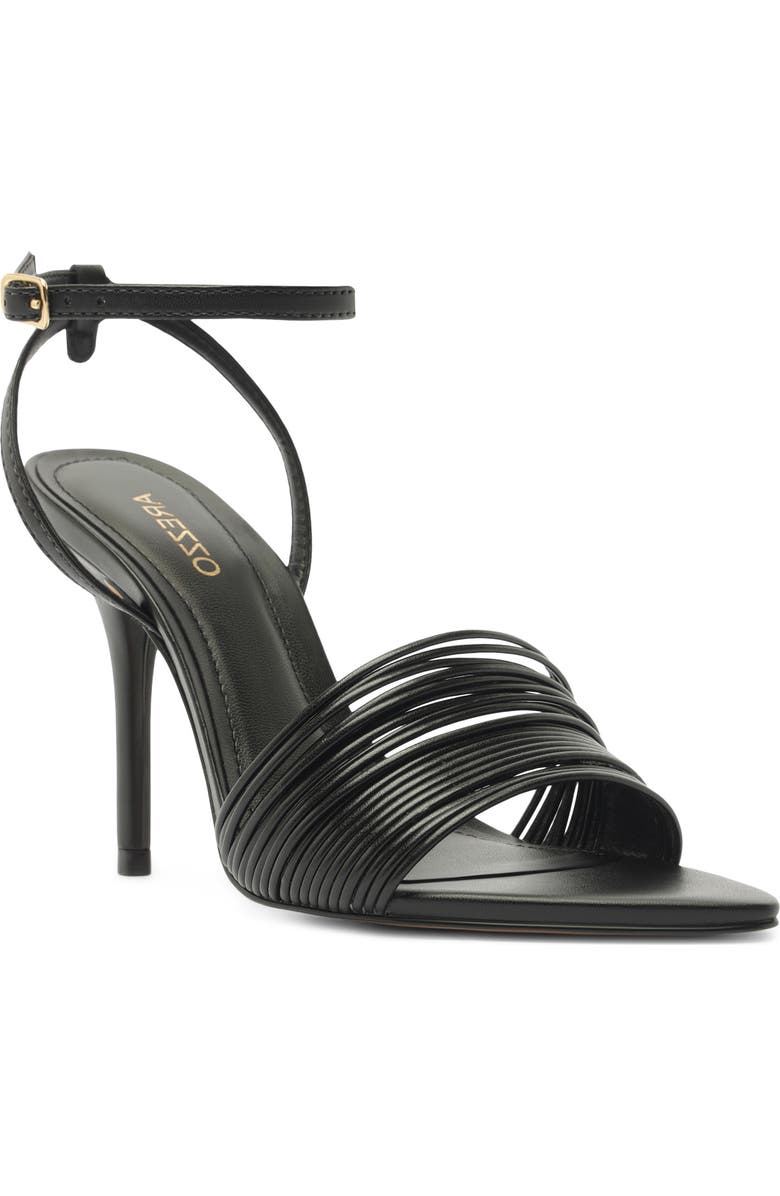 Arezzo Elani Ankle Strap Sandal, Main, color, Black