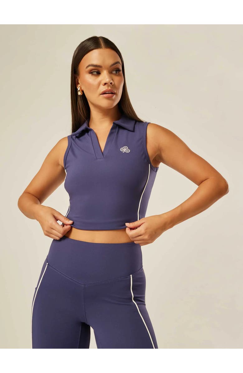 Be Athletica Core Polo Tank, Main, color, Patriot Blue