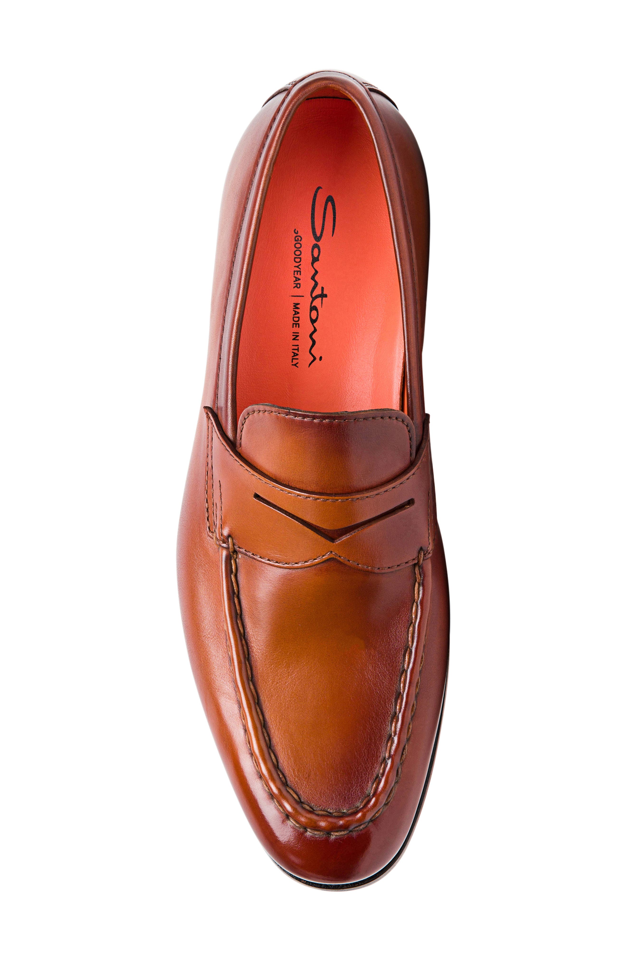 Santoni Door Penny Loafer, Alternate, color, 