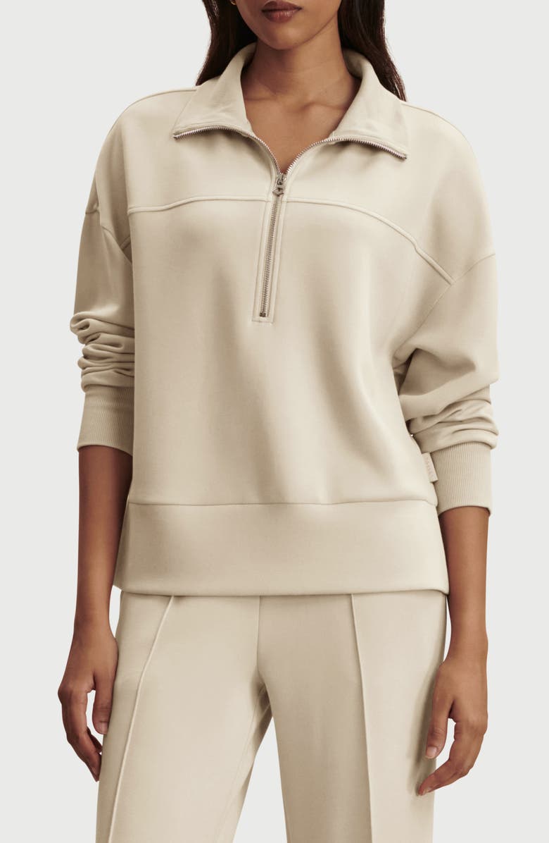 Varley Kayleight Half Zip Sweatshirt, Main, color, Pristine