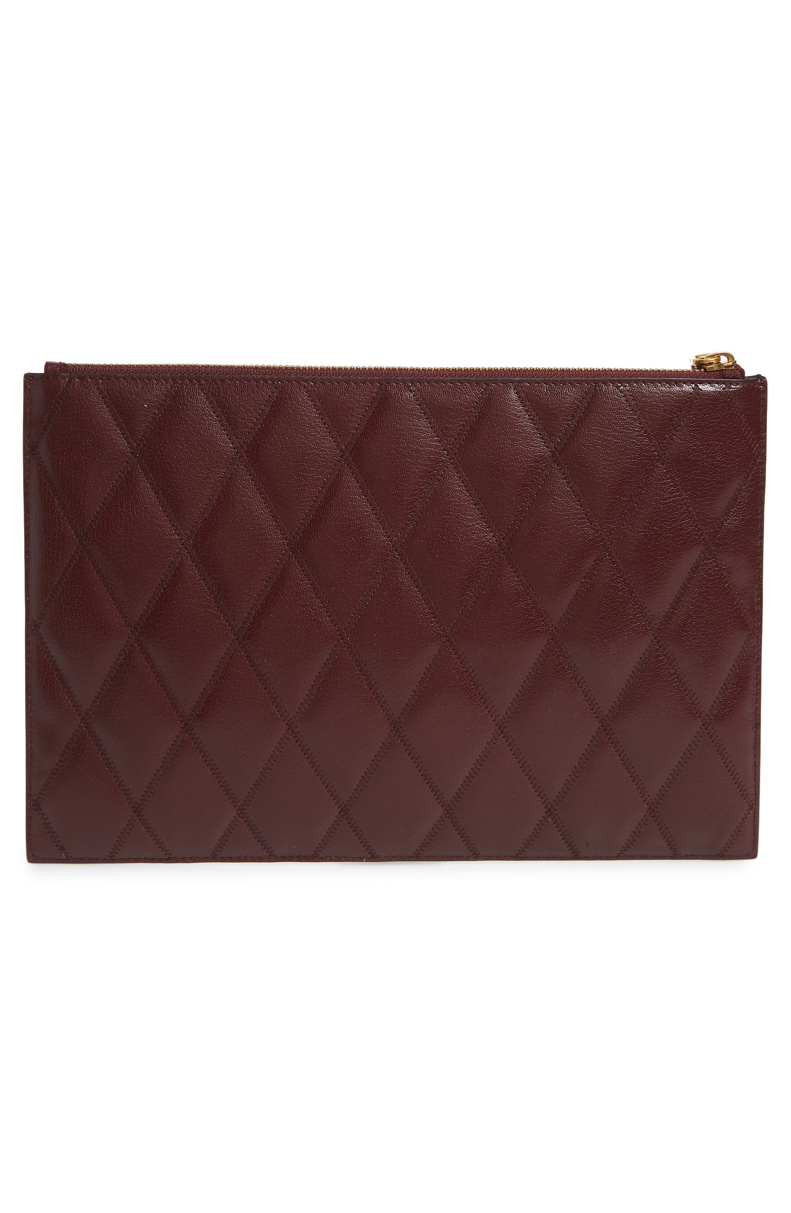 Givenchy Quilted Leather Pouch, Alternate, color, 