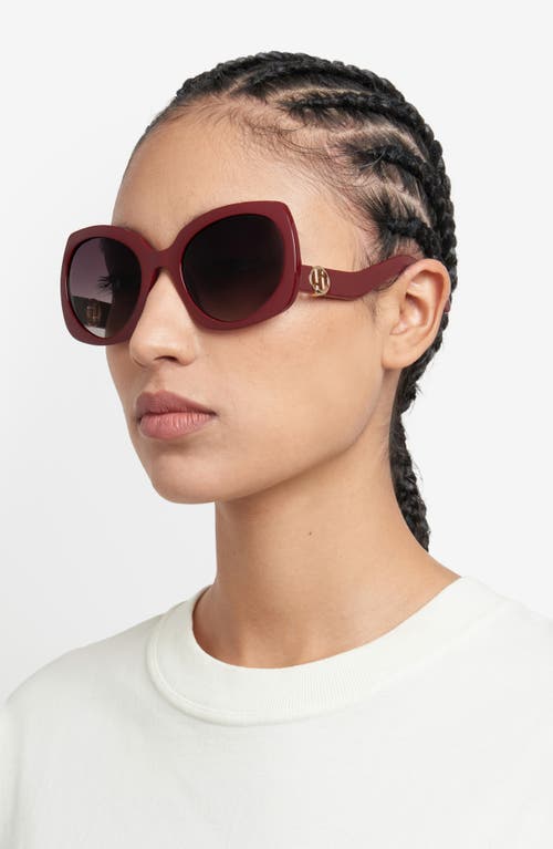 Marc Jacobs 57mm Gradient Butterfly Sunglasses In Burgundy/brown Sf