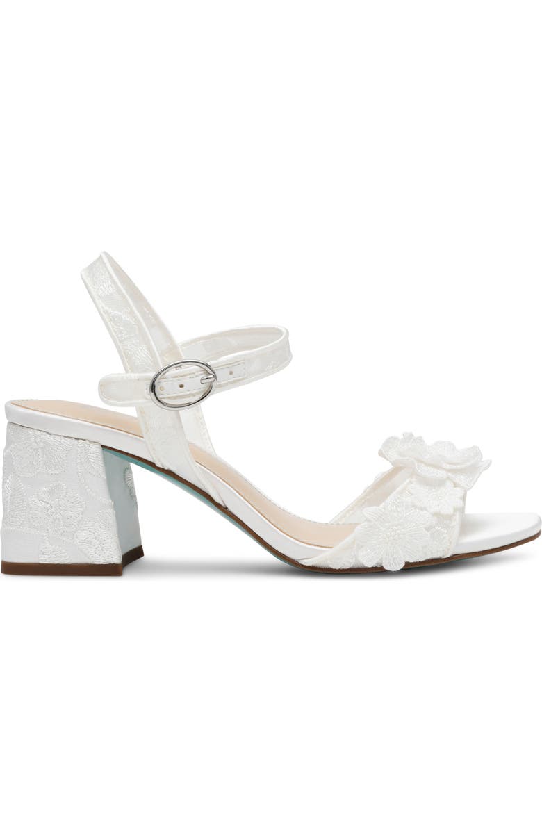 Betsey Johnson Blare Ankle Strap Pump, Alternate, color, Ivory