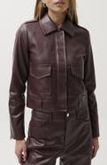 Pistola Bex Faux Leather Crop Jacket