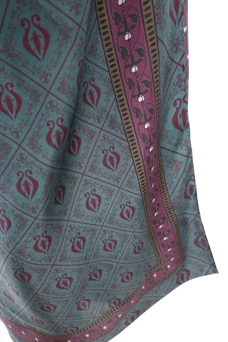 Diamond Sea Large Horse Scarf, Alternate, color, Teal