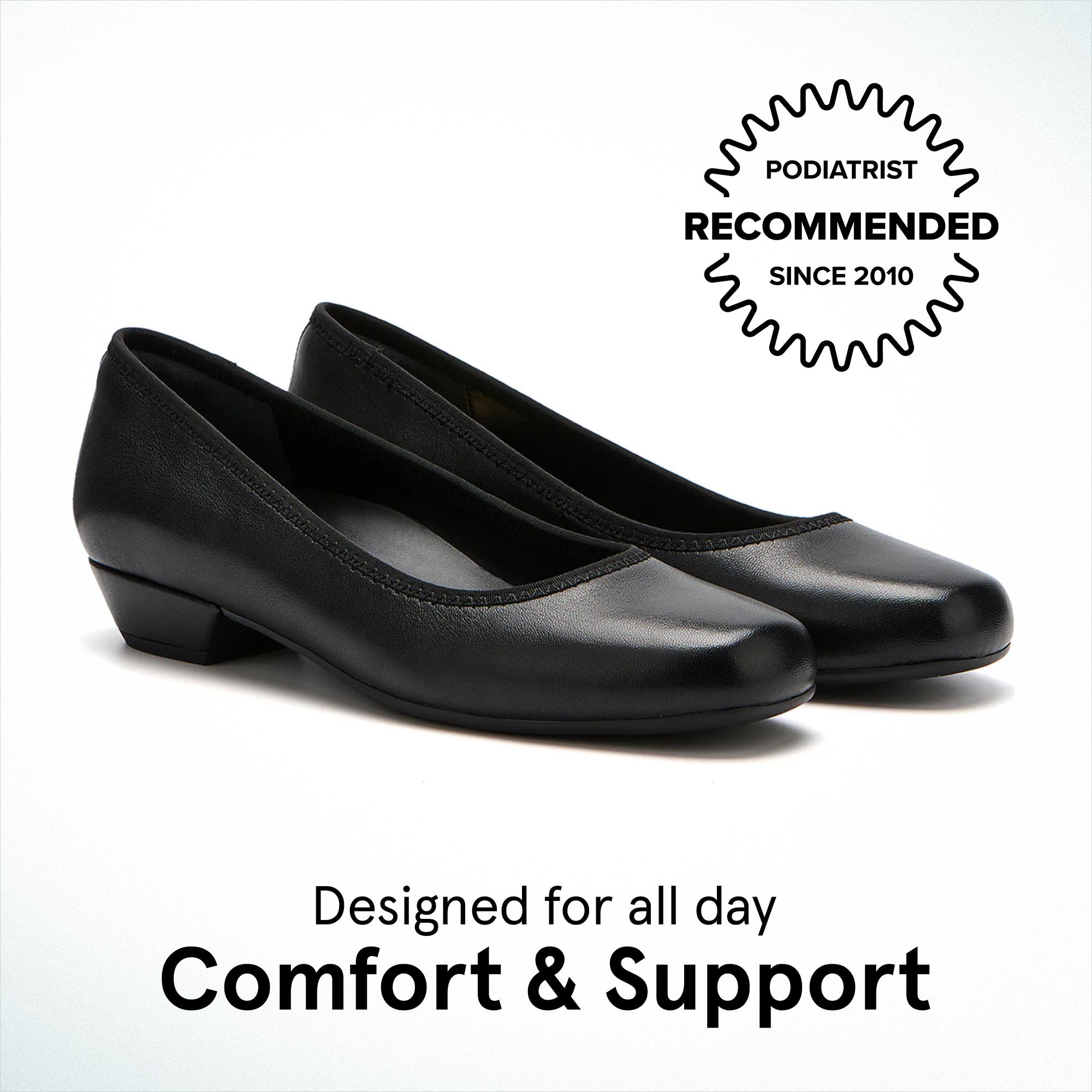 ABEO Via Pump, Alternate, color, Black Leather - Metatarsal