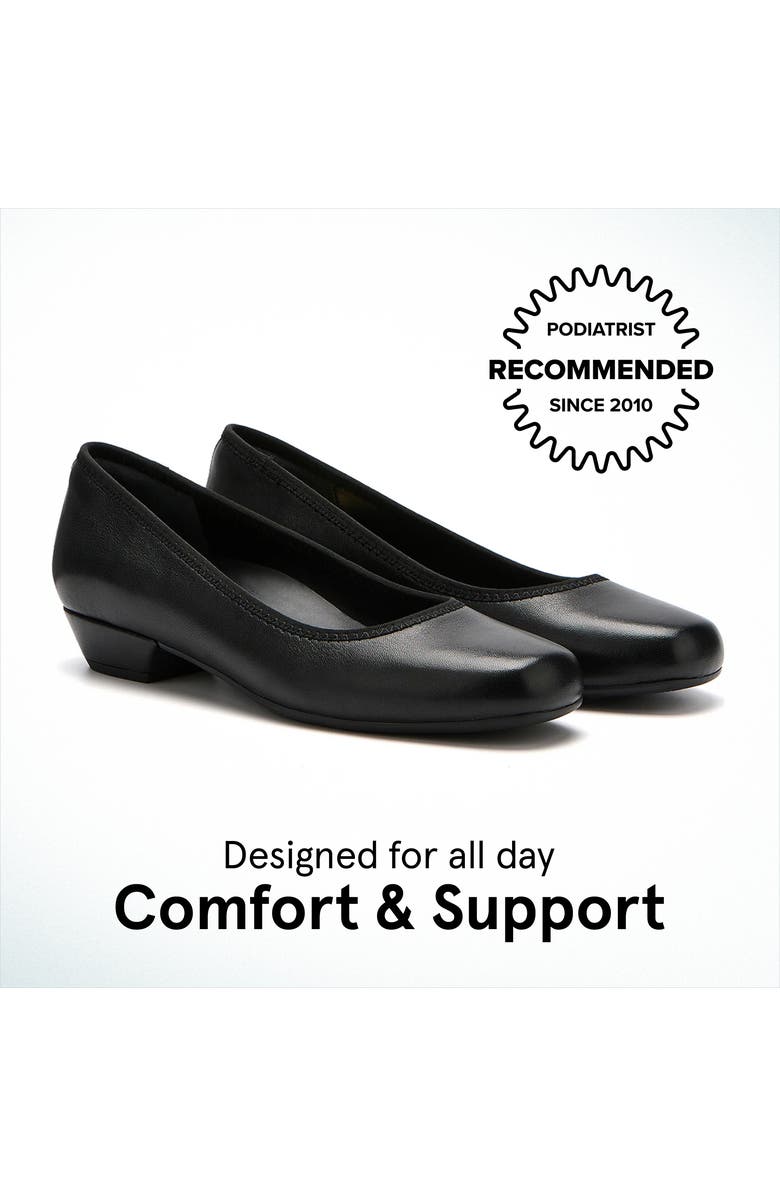 ABEO Via Pump, Alternate, color, Black Leather - Metatarsal