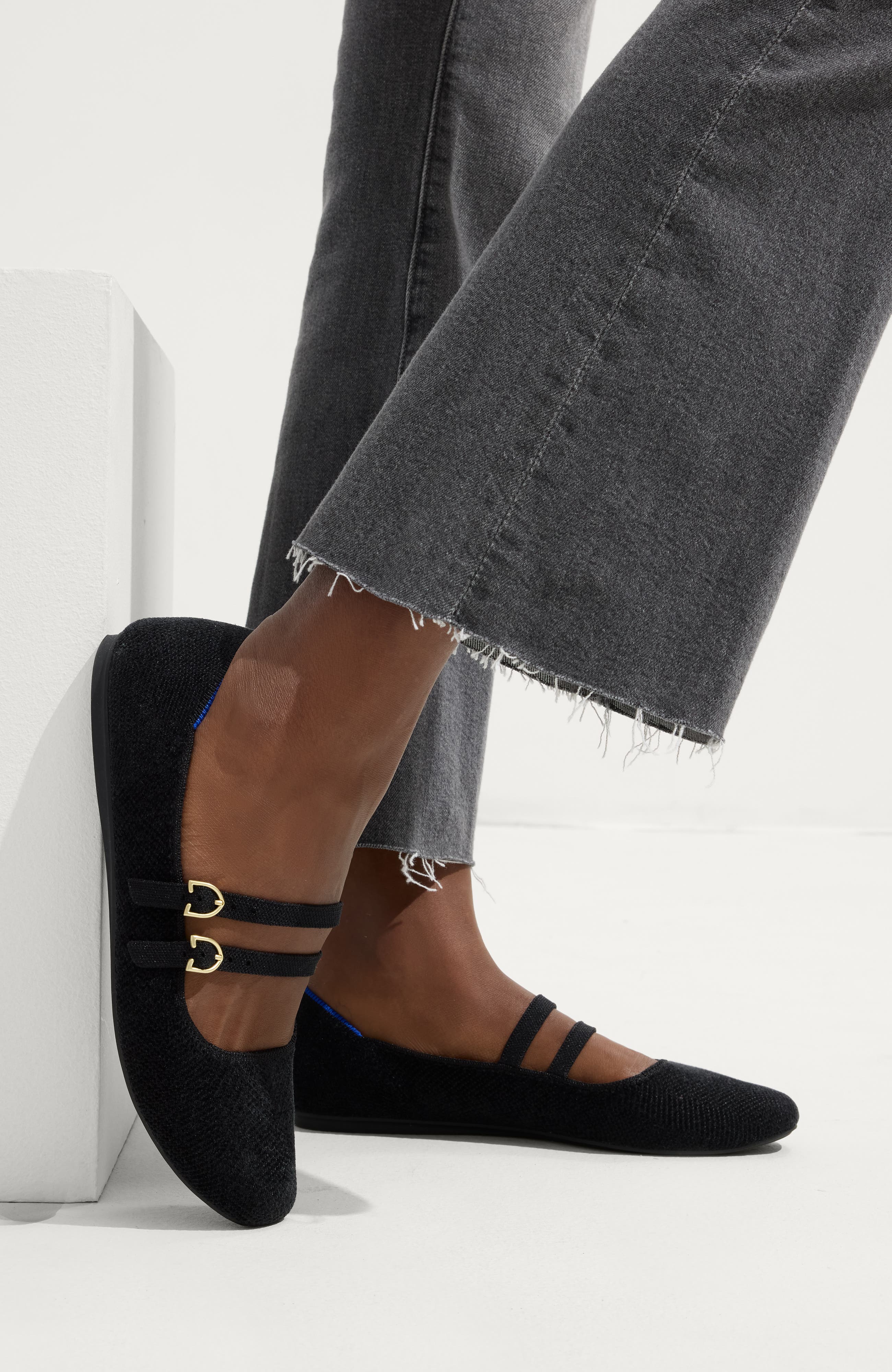 Rothy's The ReVelvet Double Buckle Mary Jane, Alternate, color, Revelvet Black