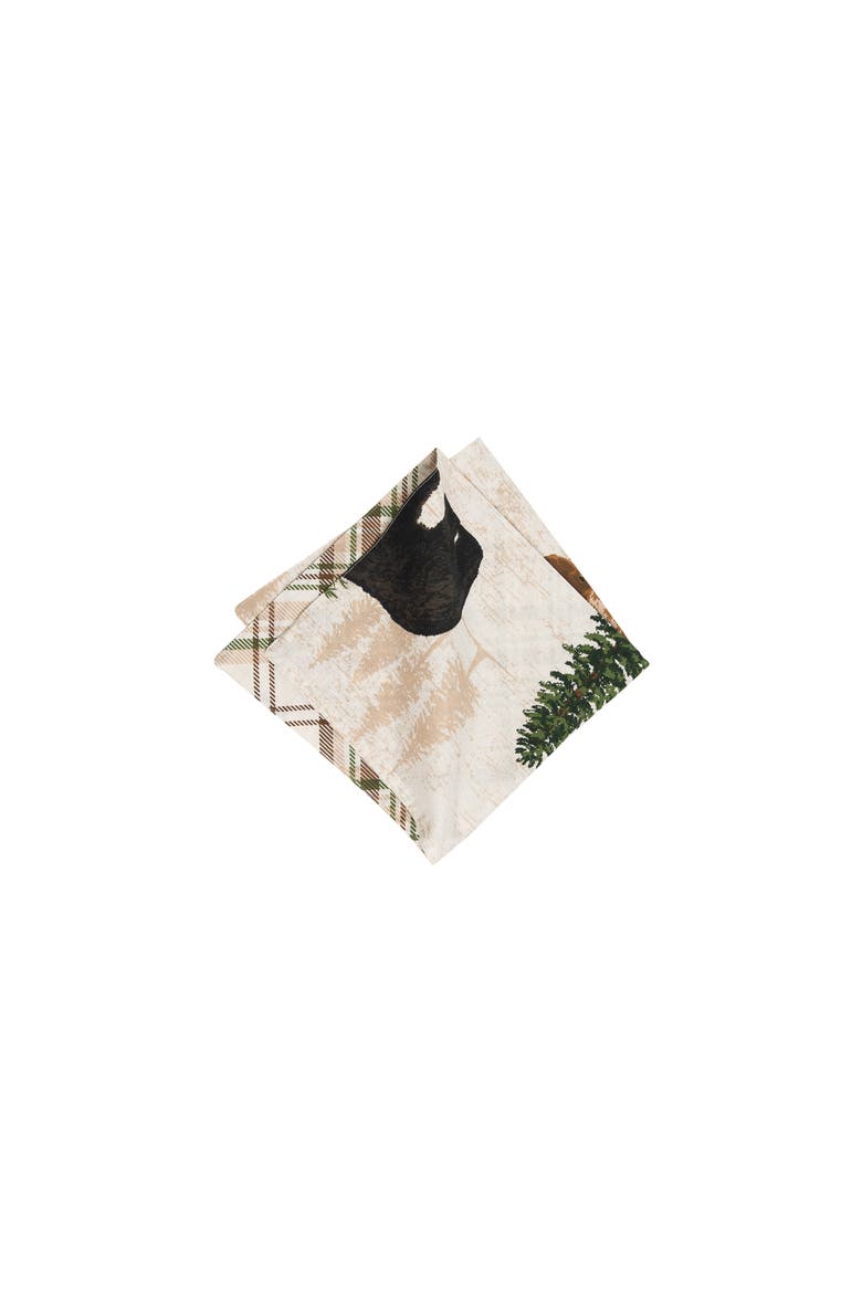 Nolan Pines Napkin Set of 6, Main, color, brown