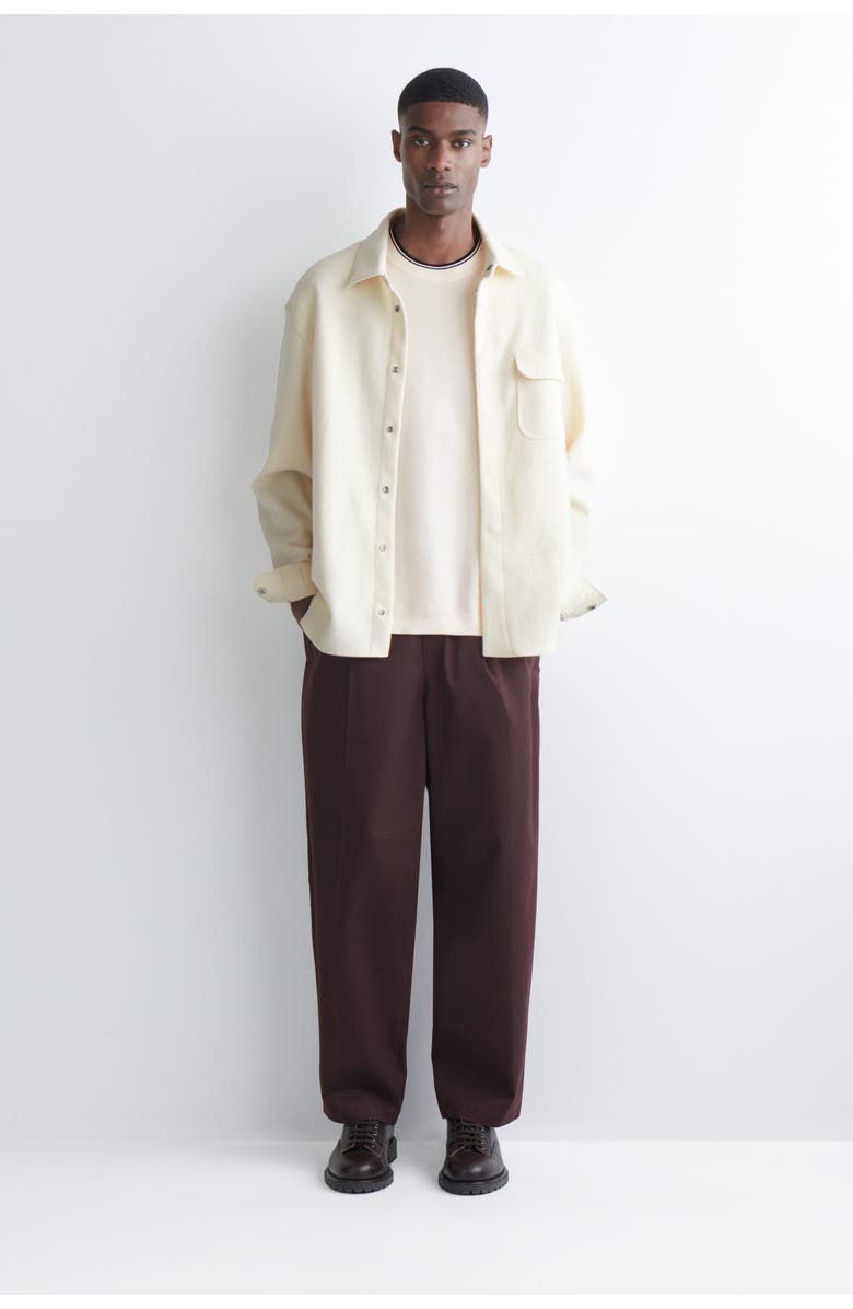 COS Oversized Double-Faced Knitted T-Shirt, Alternate, color, White / Black