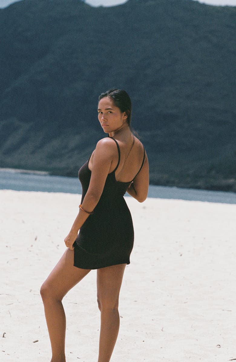 Stone Fox Swim Corah Cover-Up Minidress, Alternate, color, Coconut Oil