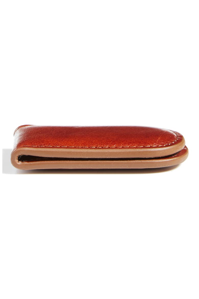 Leather Money Clip, Alternate, color, AMBER
