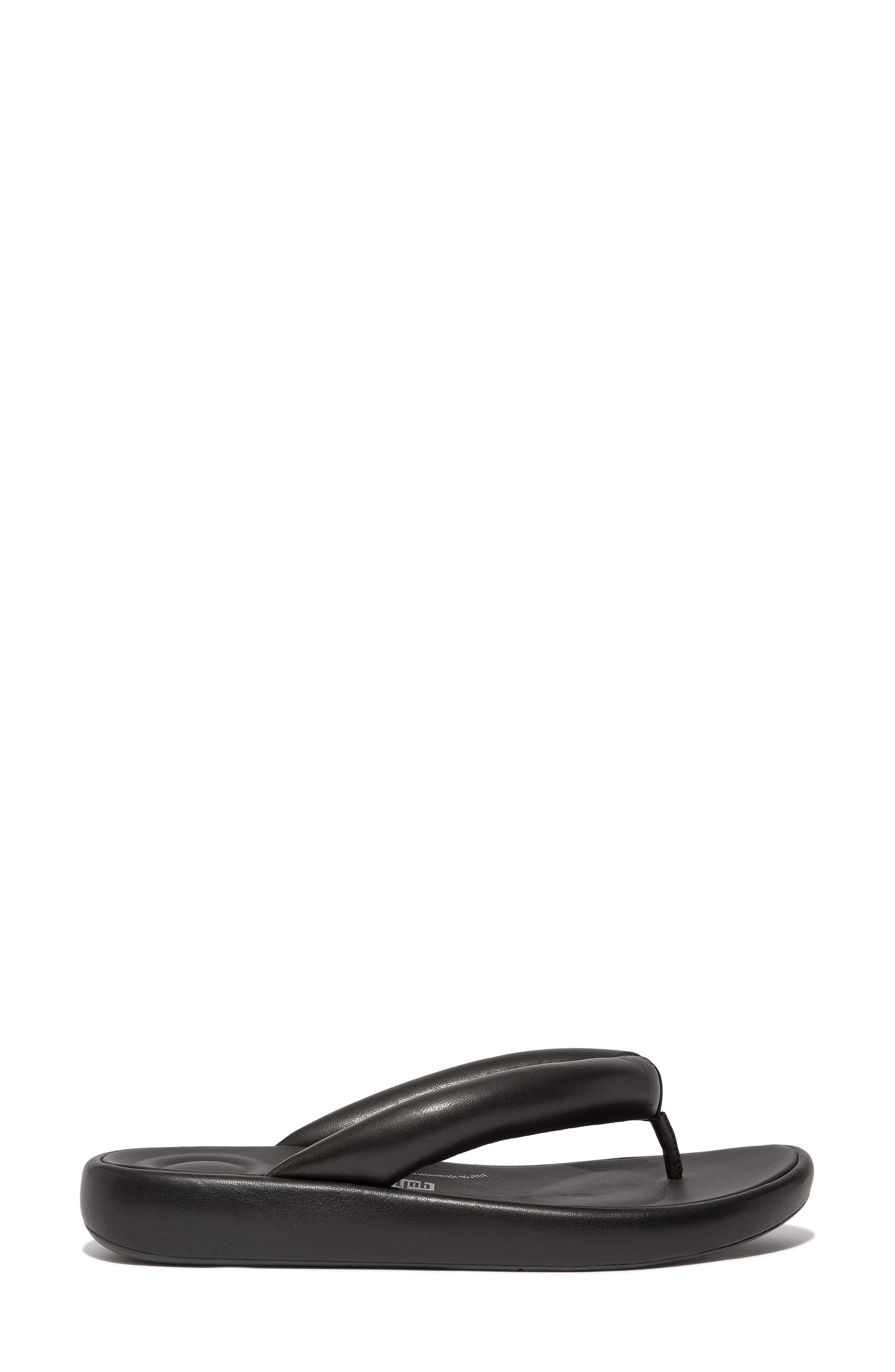 FitFlop iQushion D-Luxe Flip Flop, Alternate, color, Black