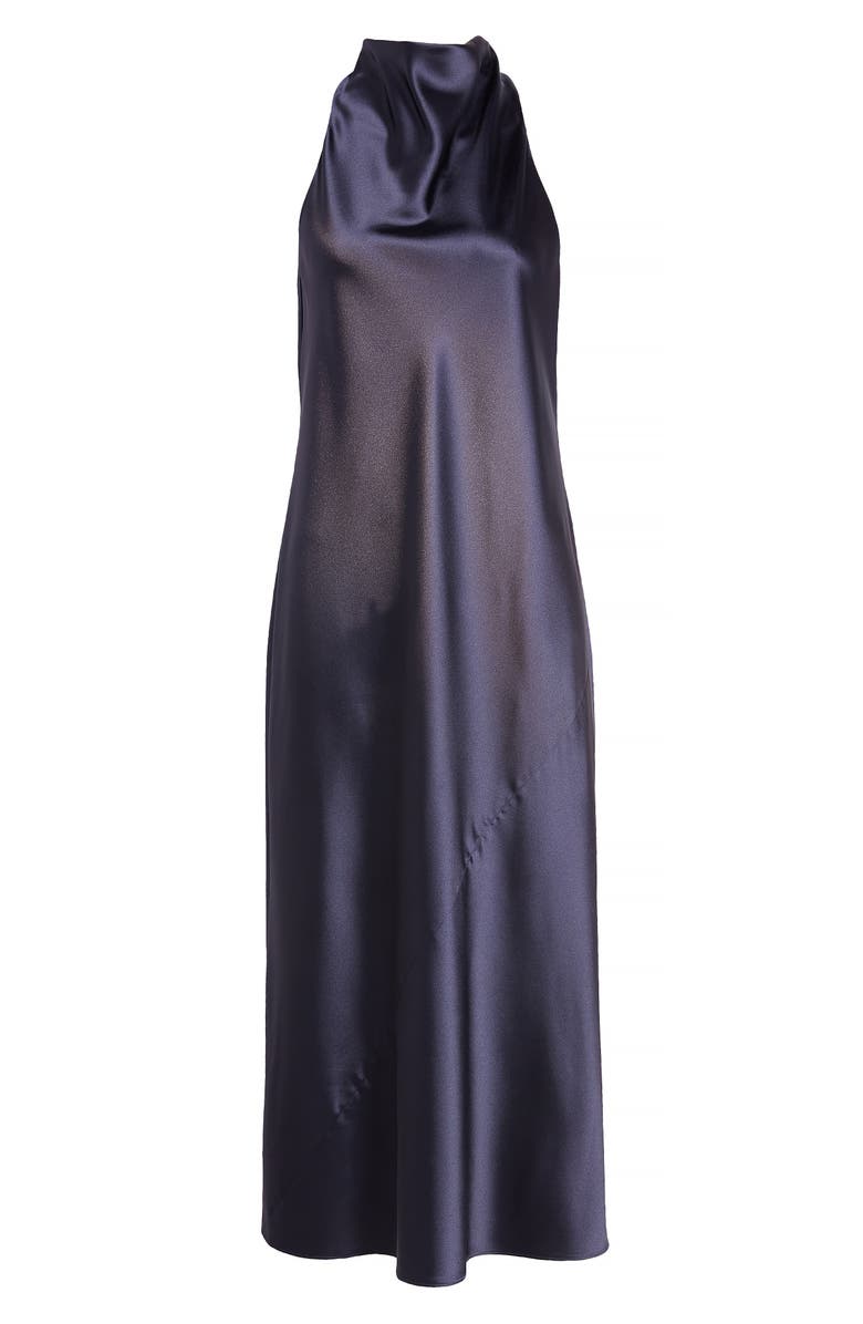 Anne Klein Cowl Neck Sleeveless Satin Maxi Dress, Alternate, color, 