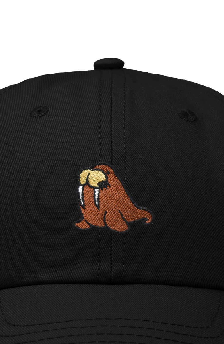 Dalix Walrus Embroidered Outdoor Cap, Alternate, color, Black